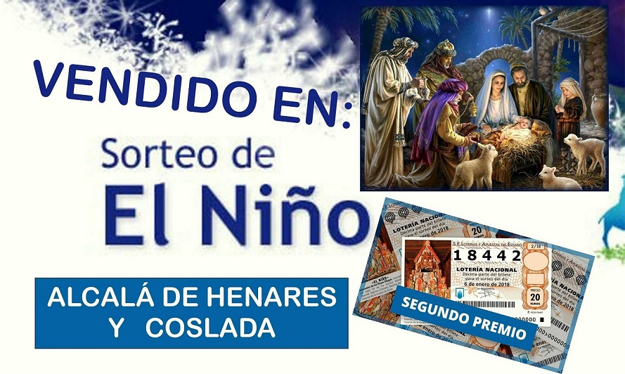 “El Niño” visita Alcalá de Henares y Coslada. El Num 18442, ha repartido más de dos millones de Euros en estos municipios.