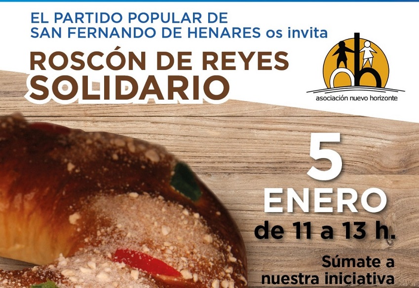 El PP de San Fernando de Henares Invita a los vecin@s a disfrutar del «Roscón Solidario»