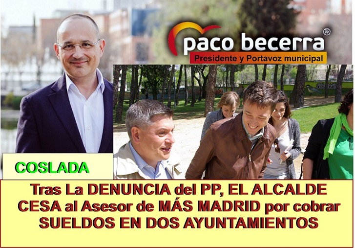 El alcalde de Coslada, Ángel Viveros, destituye al candidato de Errejón que cobraba dos sueldos públicos en dos diferentes ayuntamientos.