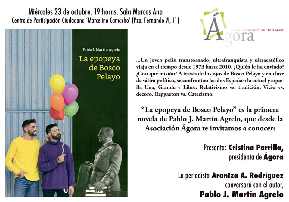 La Asoc. Ágora presentará el Libro » La epopeya de Bosco Pelayo», el 23 de octubre en el Centro C. Marcelino Camacho.