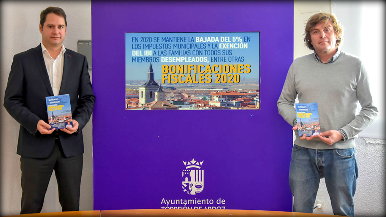 El ayuntamiento de Torrejón mantiene la bajada del 5% en los impuestos municipales para este año 2020.
