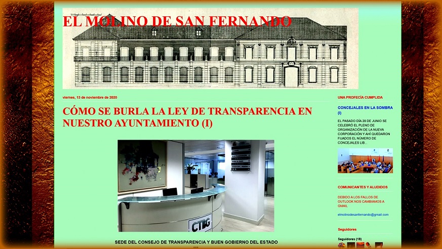 La As. C. C. El Molino analiza la aplicación de la ley de transparencia en el Ayuntamiento de San Fernando de Henares