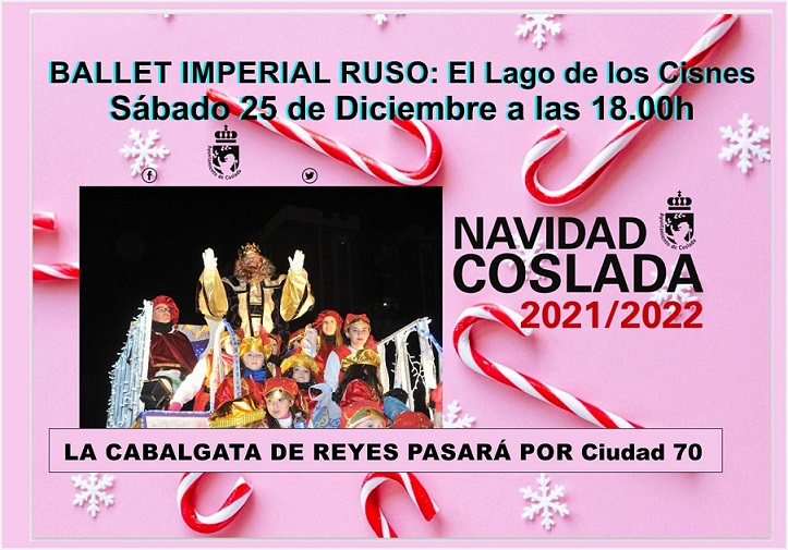 La Navidad en Coslada: Contará con más de 100 actividades, El Ballet Imperial Ruso y una Cabalgata de Reyes que ampliará su recorrido a Ciudad 70.