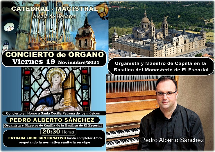 Concierto de órgano en la Catedral de Alcalá de Henares. Viernes 19 a las 20:30h