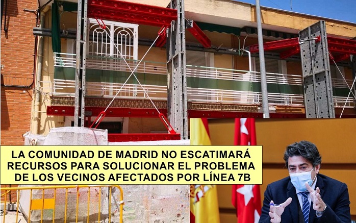 La Comunidad de Madrid anuncia que no escatimará ningún recurso para solucionar cuanto antes el problema de los vecinos afectados por la línea 7B en San Fernando de Henares.