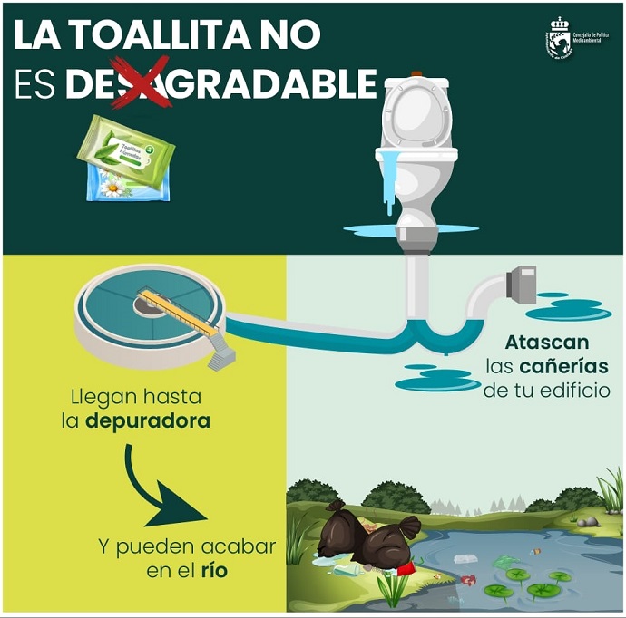 El Ayuntamiento de Coslada inicia la campaña «La toallita que más ensucia»