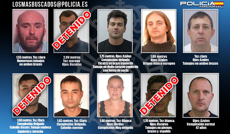 La Policía Nacional detiene a otro fugitivo incluido en la lista “LOS MÁS BUSCADOS»