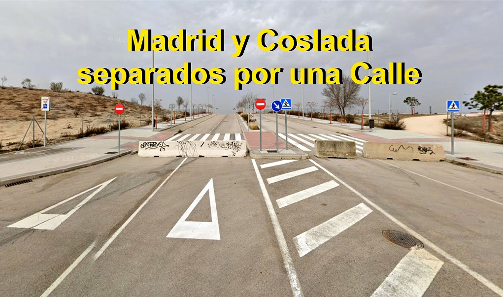 Reunión de los alcaldes de Madrid y Coslada, ciudades separadas por una calle.