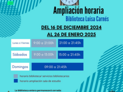 Cartel Biblioteca Luisa Carnés Horarios