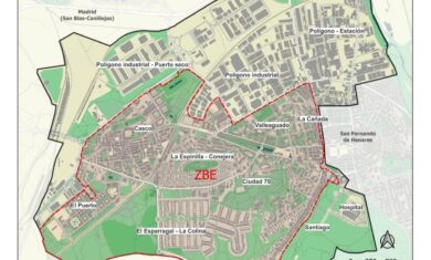 Delimitación de la Zona ZBE sw Coslada